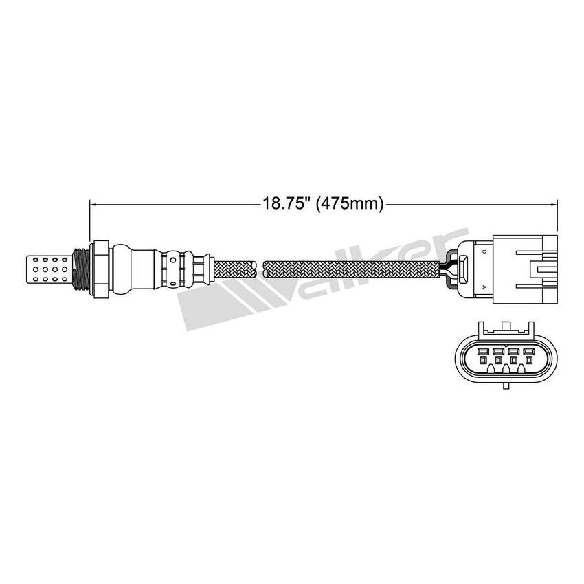 Walker Products 250-24739 Walker Products 250-24739 Oxygen Sensor 4-W Direct Fit Narrow-Band