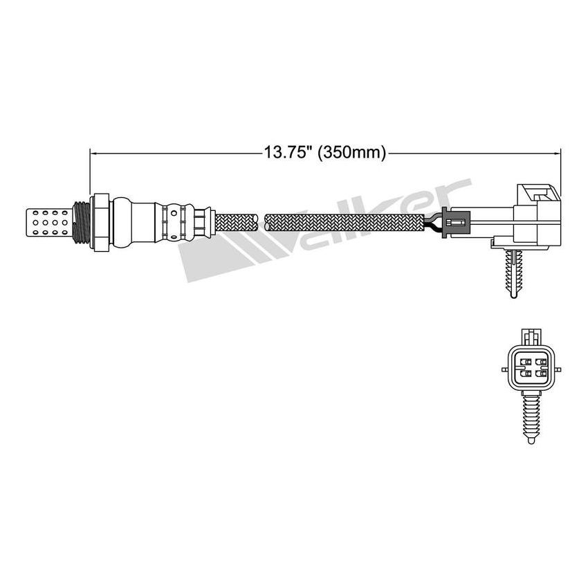 Walker Products 250-24746 Walker Products 250-24746 Oxygen Sensor 4-W Direct Fit Narrow-Band