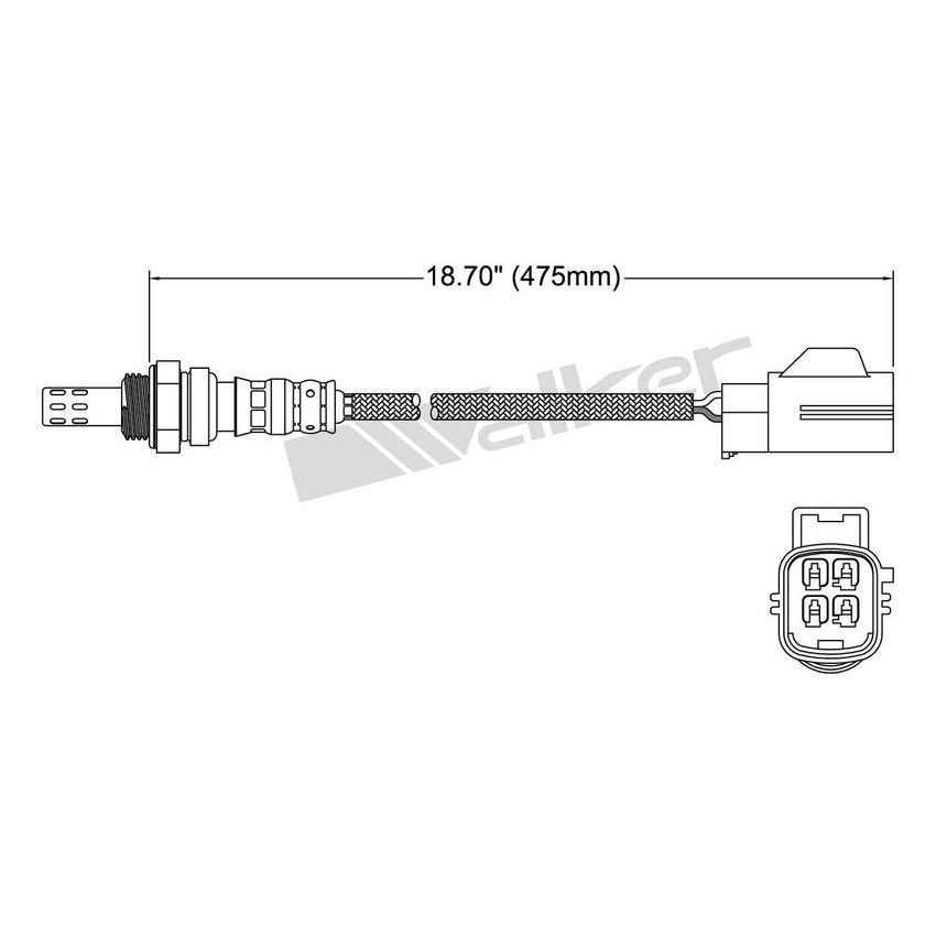 Walker Products 250-24776 Walker Products 250-24776 Oxygen Sensor 4-W Direct Fit Narrow-Band