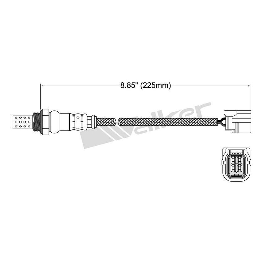 Walker Products 250-24833 Walker Products 250-24833 Oxygen Sensor 4-W Direct Fit Narrow-Band