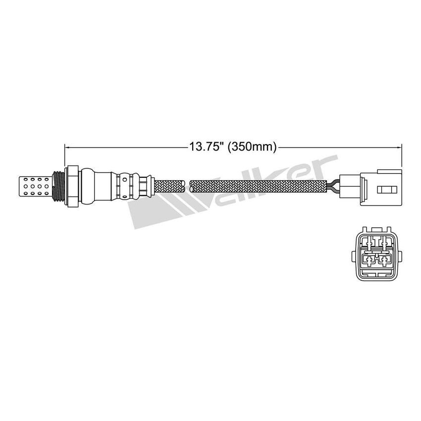 Walker Products 250-24924 Walker Products 250-24924 Oxygen Sensor 4-W Direct Fit Narrow-Band