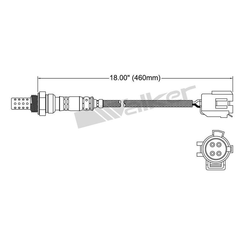 Walker Products 250-24947 Walker Products 250-24947 Oxygen Sensor 4-W Direct Fit Narrow-Band