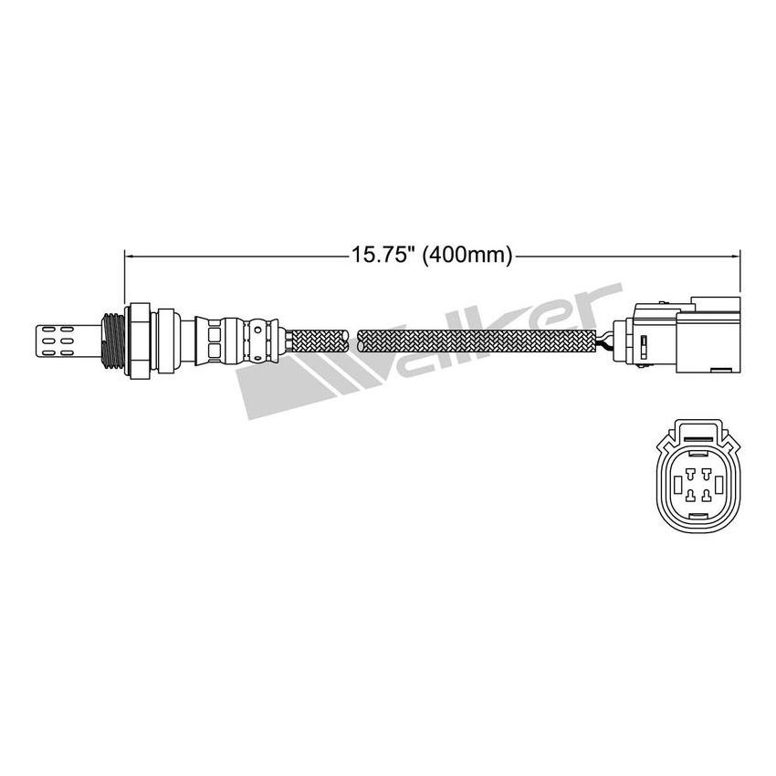 Walker Products 250-24992 Walker Products 250-24992 Oxygen Sensor 4-W Direct Fit Narrow-Band