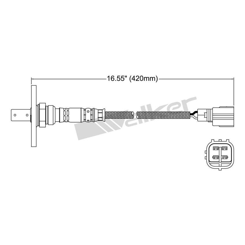 Walker Products 250-54052 Walker Products 250-54052 Oxygen Sensor 4-W Air Fuel Ratio W/Flange