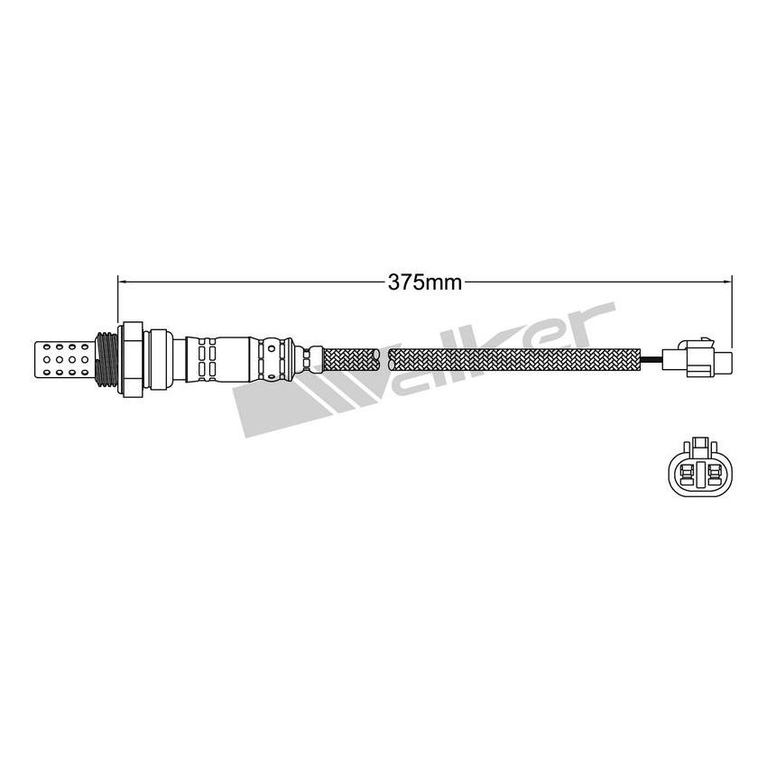 Walker Products 932-12008 Walker Products 932-12008 Oxygen Sensor 2-W Direct Fit Narrow-Band