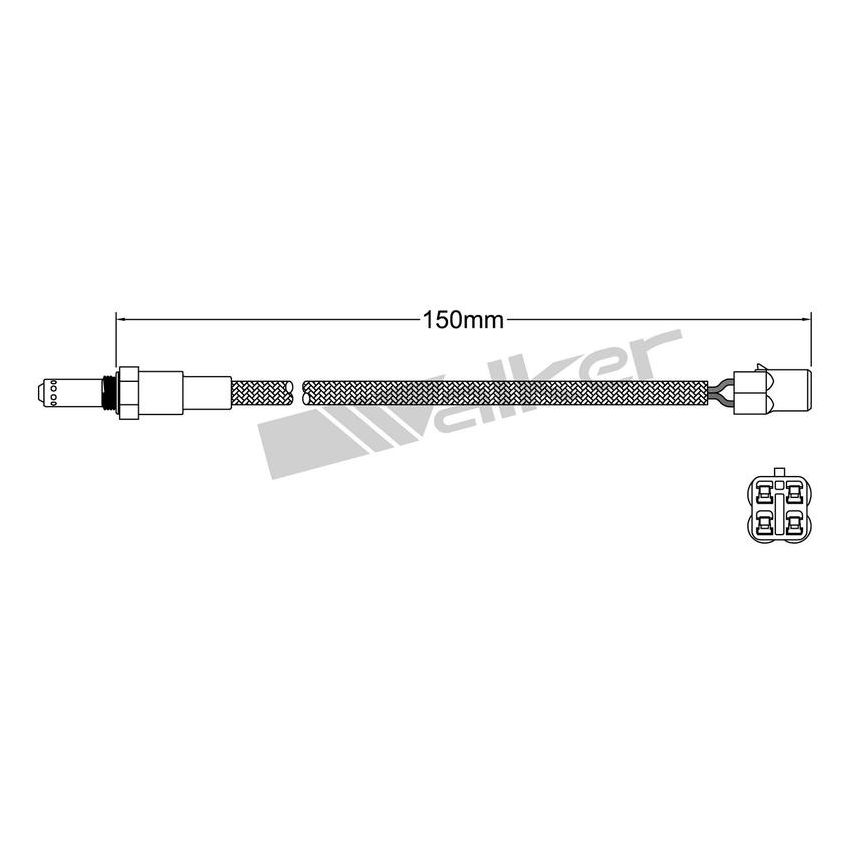 Walker Products 932-14002 Walker Products 932-14002 Oxygen Sensor 4-W Direct Fit Narrow-Band