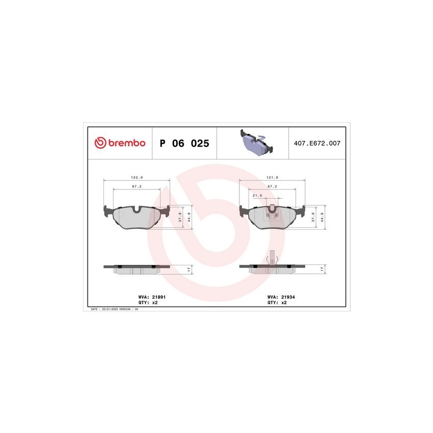 Brembo KT04462 Brembo low-met brake pad and UV coated solid  brake disc kit