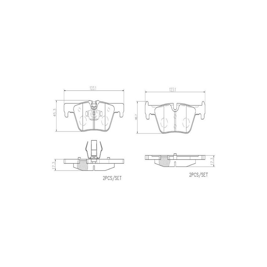 Brembo KT00B13 Brembo ceramic brake pad and UV coated vented  brake disc kit