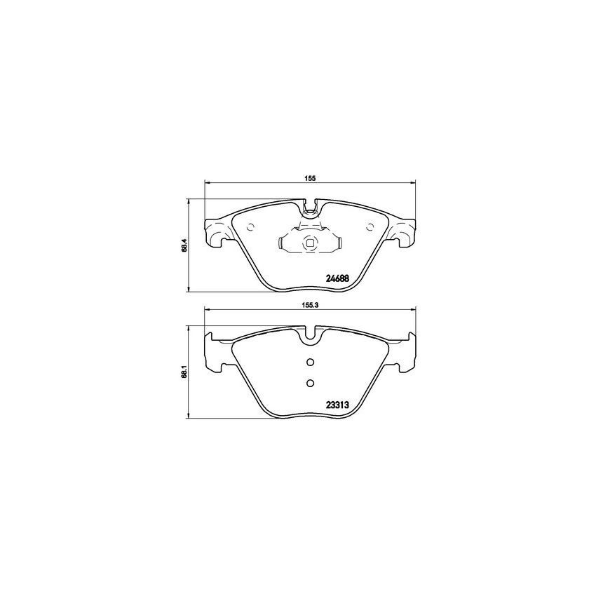 Brembo KT04493 Brembo low-met brake pad and composite vented  brake disc kit