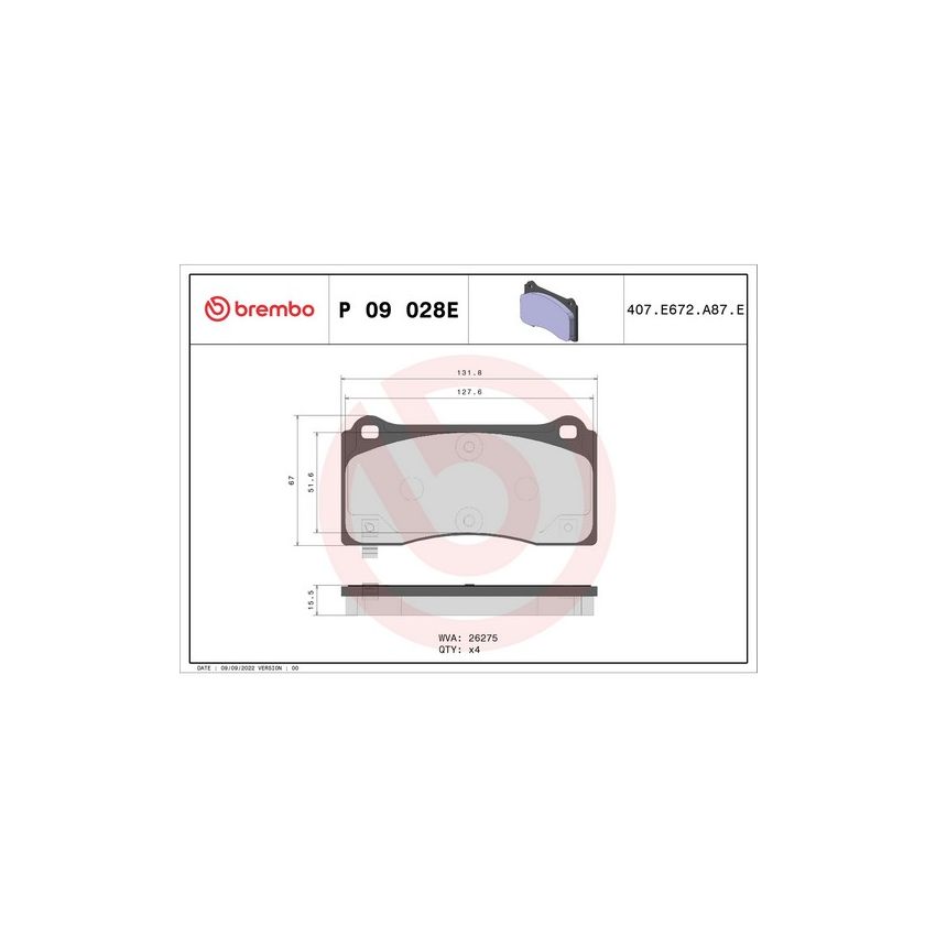 Brembo KT08001 Beyond EV Kit Disc-Pad