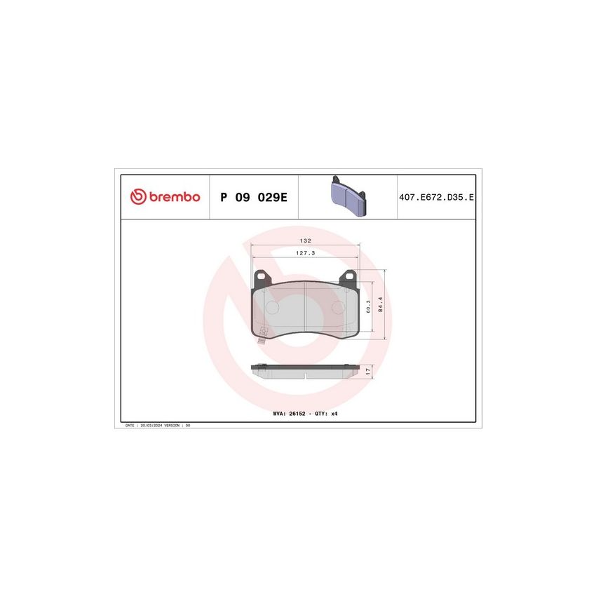 Brembo KT08003 Beyond EV Kit Disc-Pad