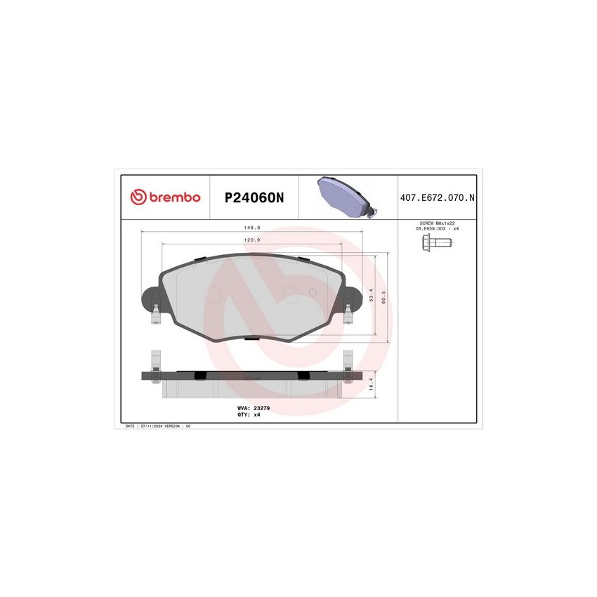 Brembo KT00599 Brembo ceramic brake pad and UV coated vented  brake disc kit