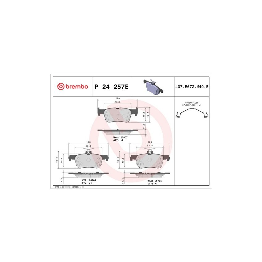 Brembo KT08027 Beyond EV Kit Disc-Pad