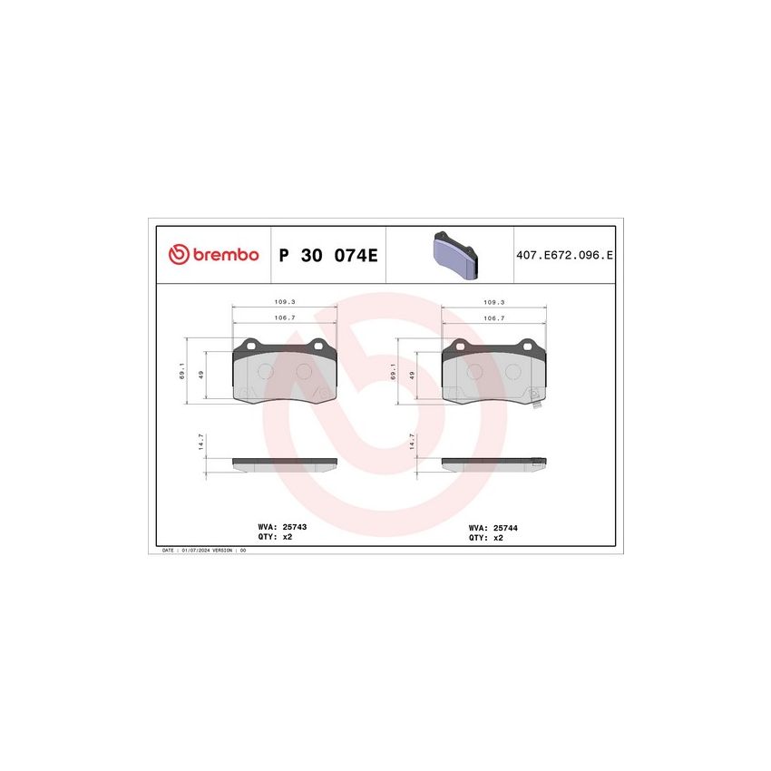 Brembo KT08022 Beyond EV Kit Disc-Pad