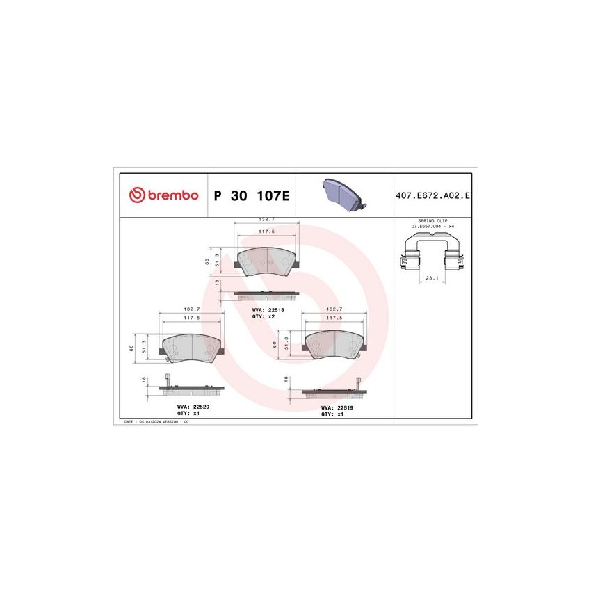 Brembo KT08013 Beyond EV Kit Disc-Pad
