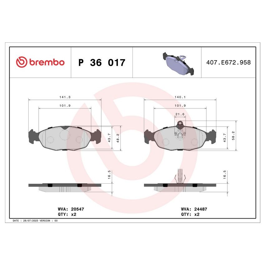 Brembo KT04299 Brembo low-met brake pad and UV coated vented  brake disc kit