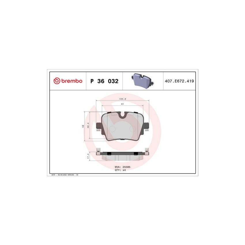 Brembo KT04533 Brembo low-met brake pad and UV coated vented  brake disc kit