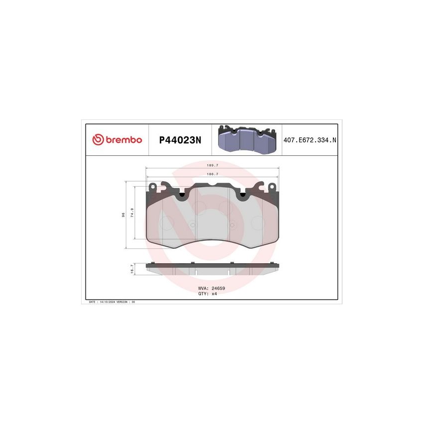 Brembo KT00C38 Brembo ceramic brake pad and UV coated PVT  brake disc kit