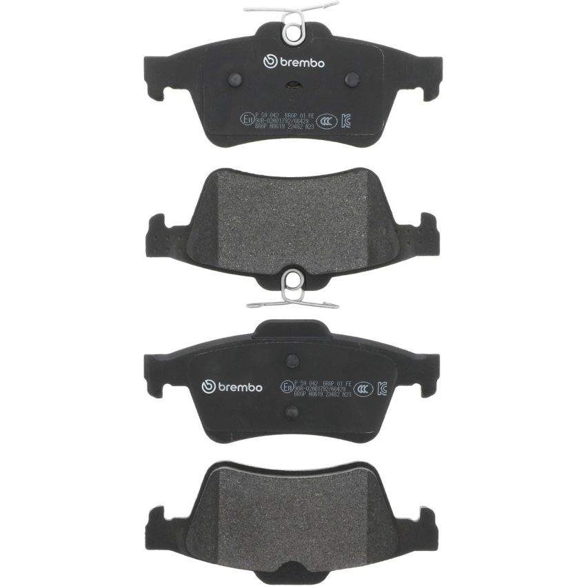Brembo KTX4078 Brembo low-met brake pad and Xtra solid drilled brake disc kit