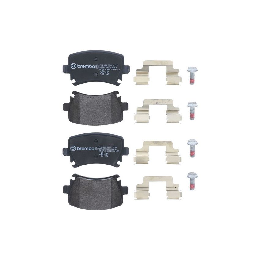 Brembo KTX4089 Brembo low-met brake pad and Xtra vented drilled brake disc kit