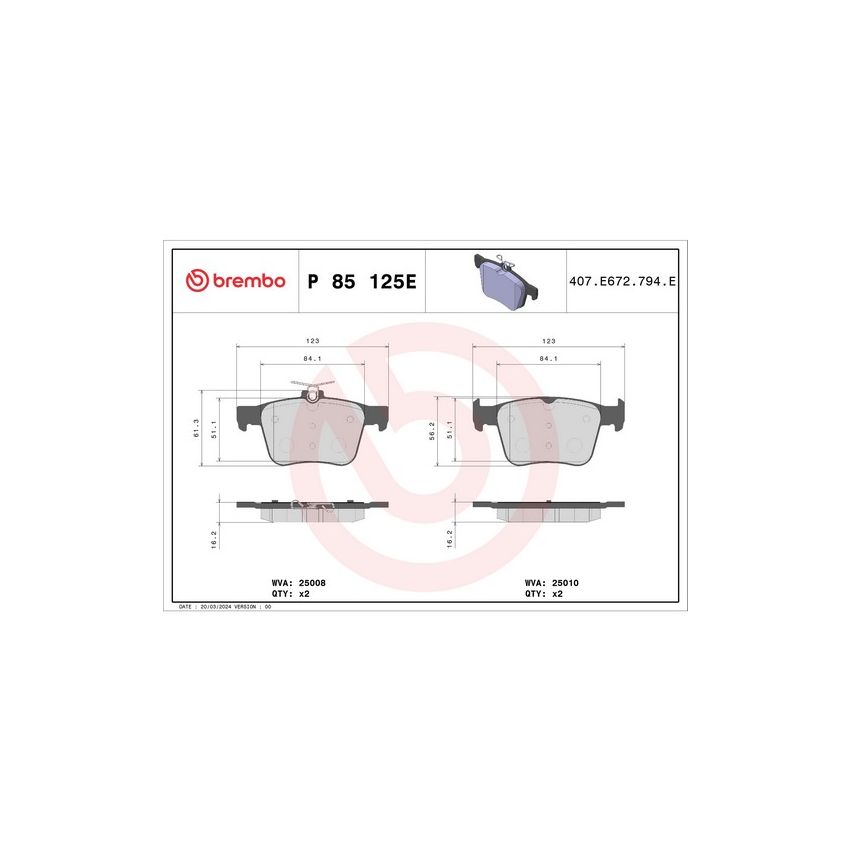 Brembo KT08025 Beyond EV Kit Disc-Pad