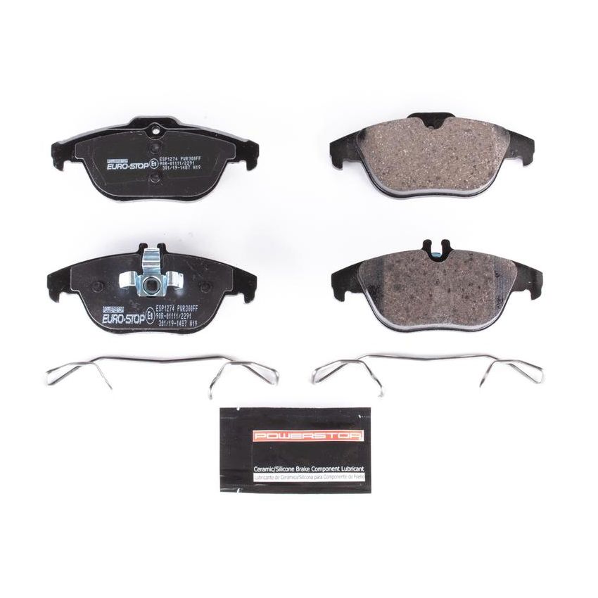 PowerStop ESP1274 EuroStop ECE-R90 Certified Brake Pad Set