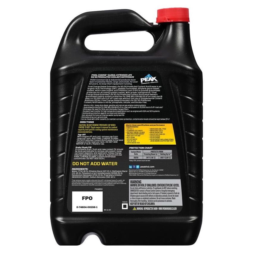 Peak FXAB53 PEAK FINAL CHARGE GLOBAL 50/50 1 GAL