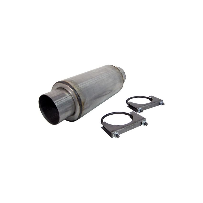 MBRP Exhaust R2009 Resonator 4in. Inlet; Outlet 12in. Body 18in. Overall; AL