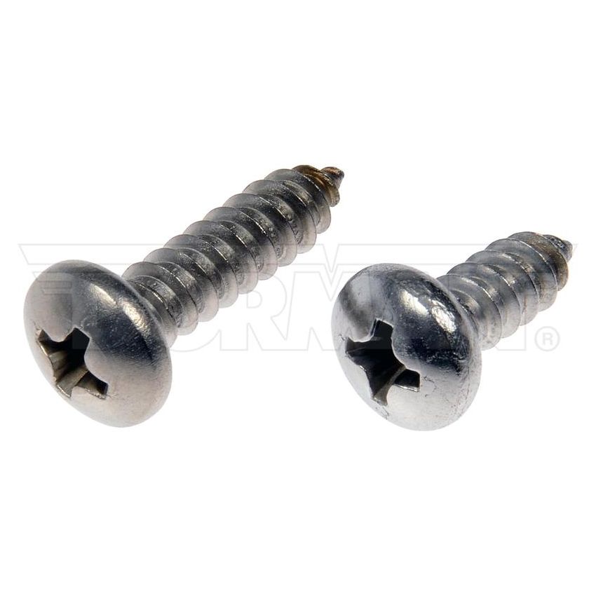 DORMAN 784-105D Self Tapping Screws - Stainless Steel - Pan Head - No.6 X 1/2 In., 3/4 In.