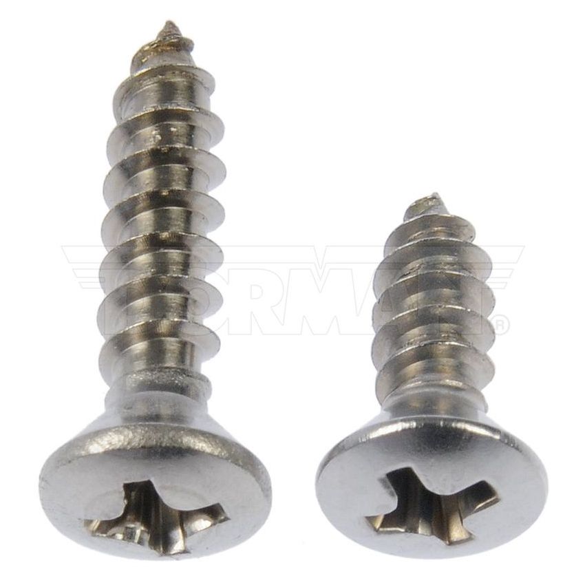 DORMAN 784-115D Self Tapping Screws - Stainless Steel - Oval Head - No.8 X 1/2 In., 3/4 In.