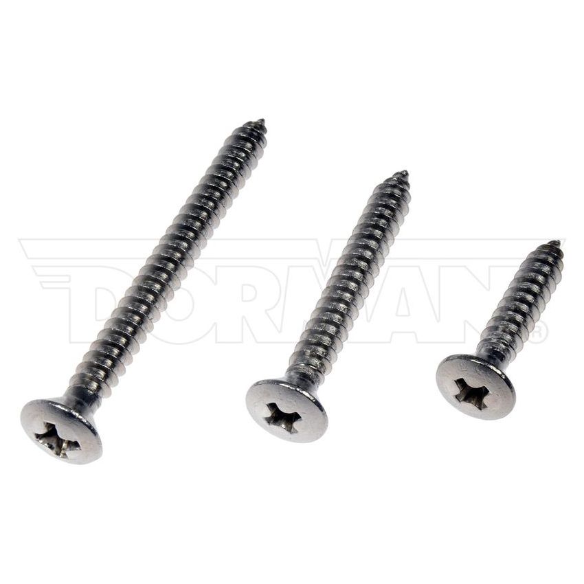 DORMAN 784-145D Self Tapping Screws; No.10 X 1 In, 1-1/2 In., 2 In.