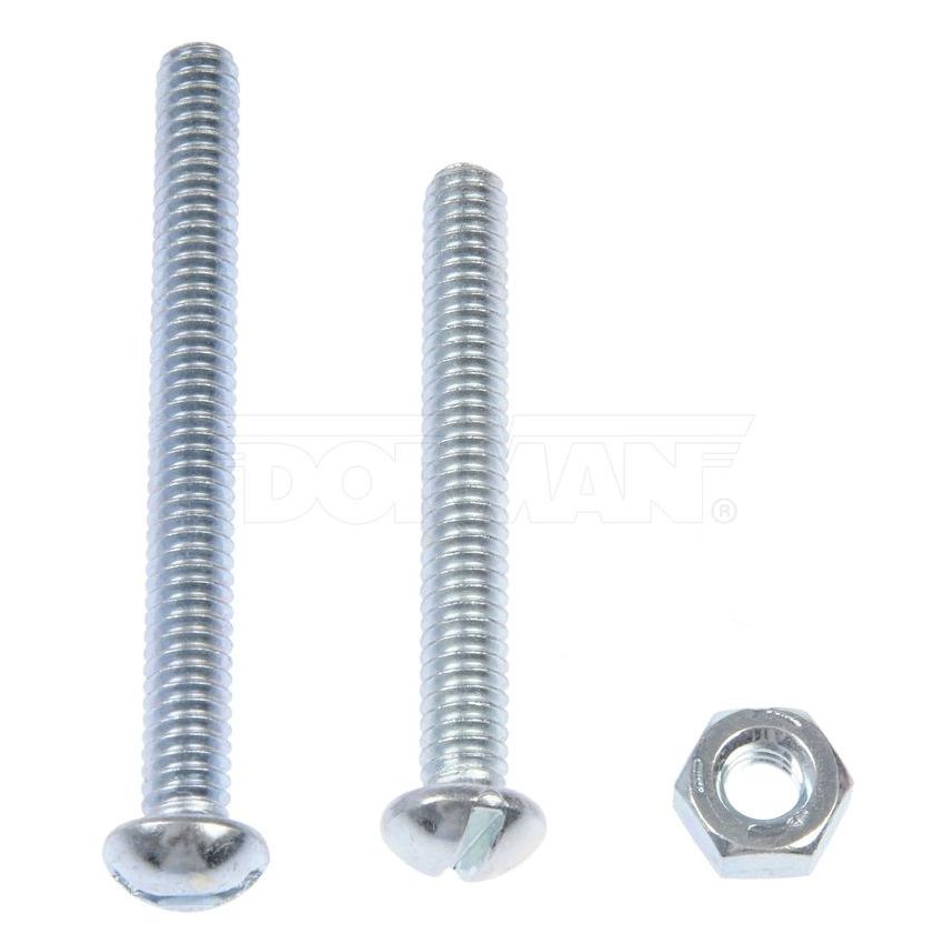 DORMAN 784-612D Machine Screw-Slotted Round Head With Nuts- 1/4-20 X 2 in, 2-1/2 in