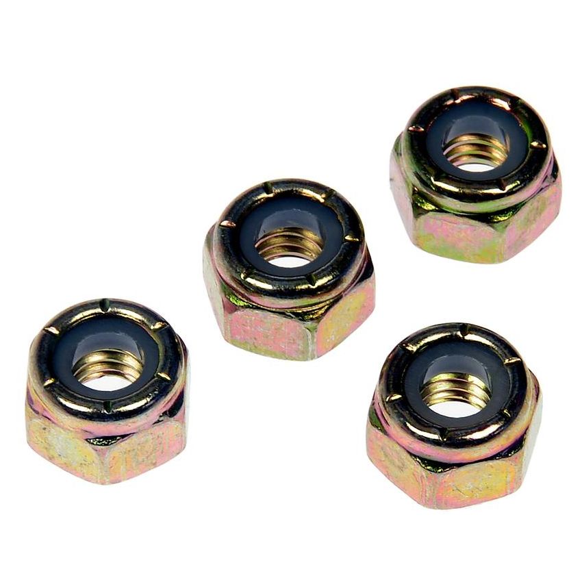 DORMAN 784-750D Hex Lock Nuts With Nylon Ring - Grade 2 - Thread Size 1/4-20, Height 5/16 In.