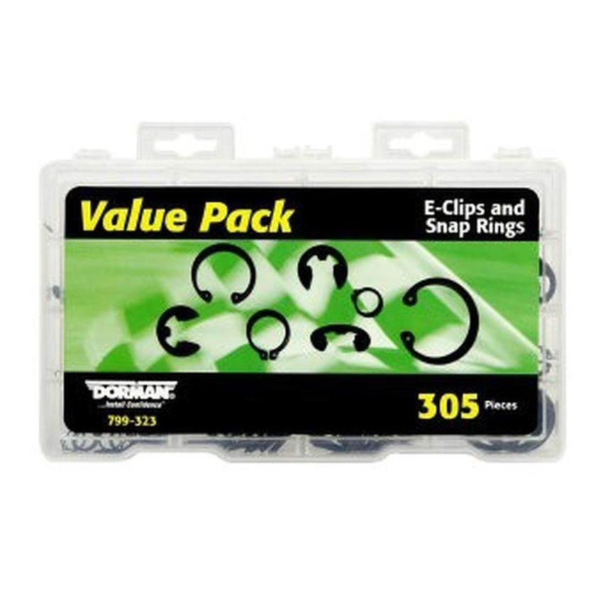 DORMAN 799-323 E-Clips/Snap Rings Value Pack- 16 Sku's- 305 Pieces