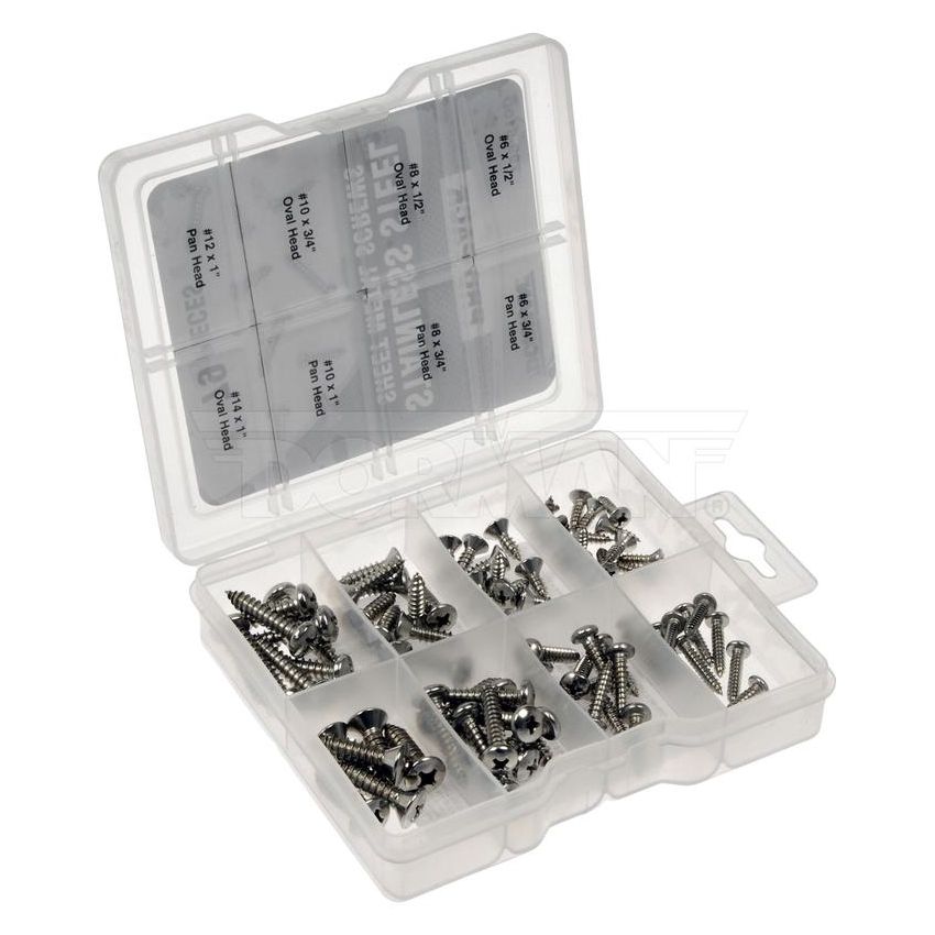 DORMAN 799-510D Pro Pack Sheet Metal Screws Stainless Steel - 79 Pieces