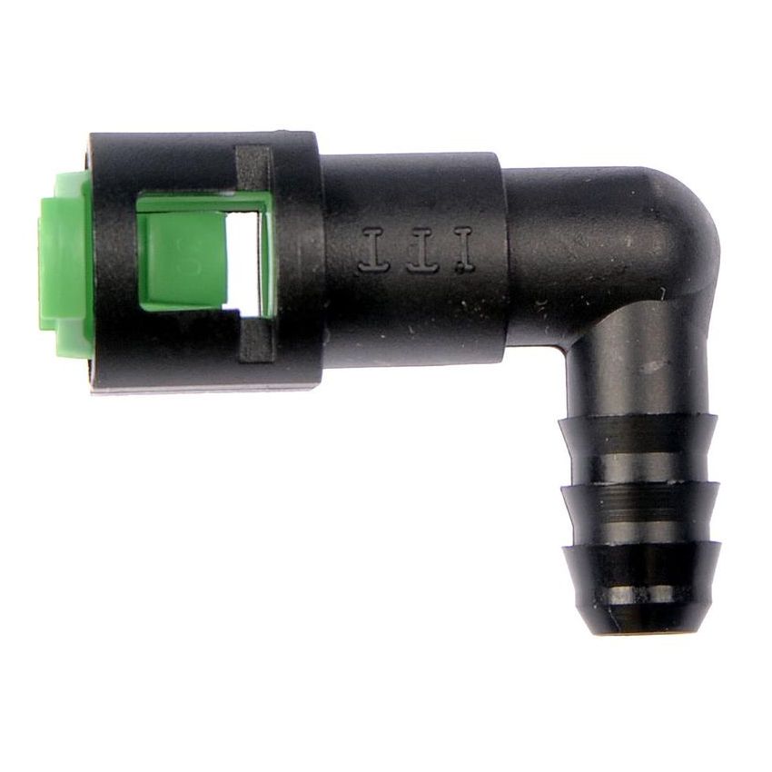 DORMAN 800-092 Fuel Line Quick Connector 90 Degree Angle 5/16In Steel To 3/8 In.  Nylon Tubing