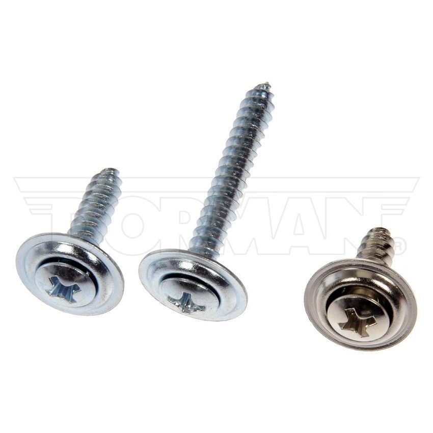 DORMAN 961-225D Trim Screw Assortment - Chrome - No.8 X 5/8 In., 3/4 In., 1 In., 1-1/4 In.