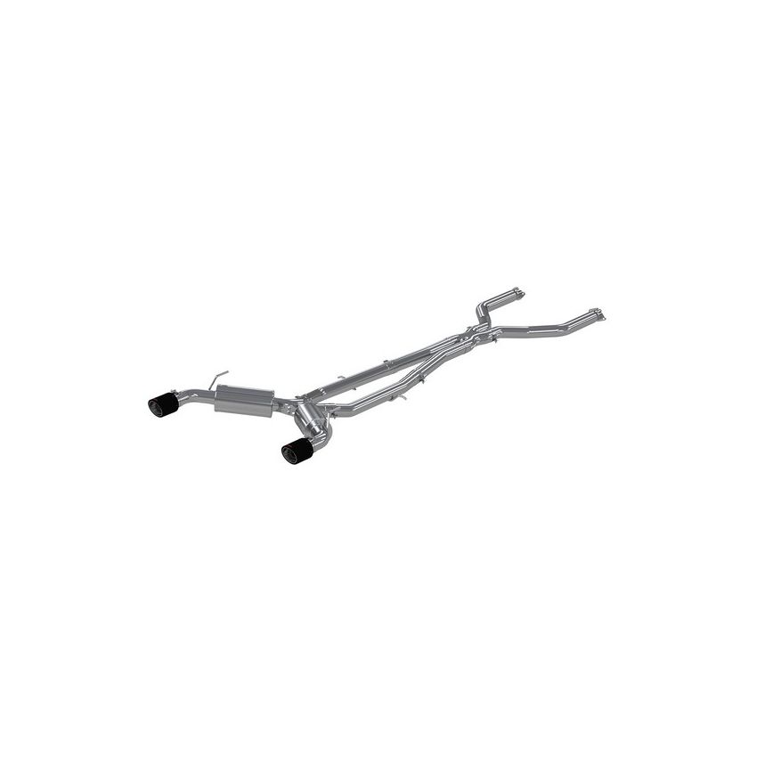 MBRP Exhaust S44003CF 3in. Cat-Back; Dual Rear Exit; T304; CF Tips