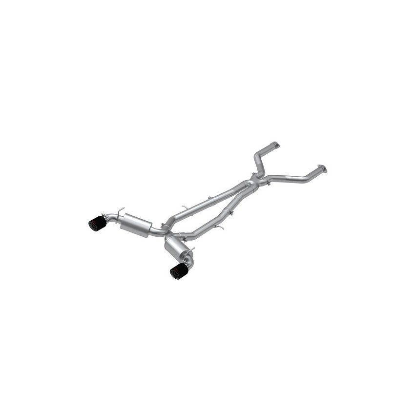 MBRP Exhaust S44043CF 3in. Cat-Back; Dual Rear Exit; T304; CF Tips