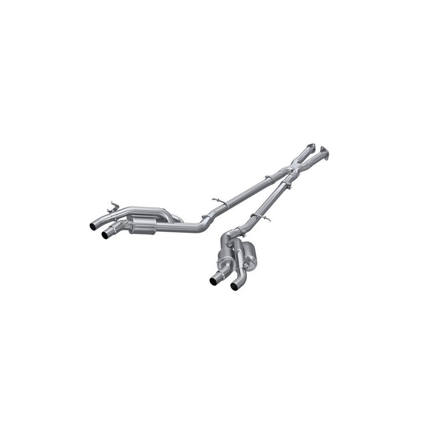 MBRP Exhaust S4708304 2.5in. Cat-Back; Dual Split Rear; Quad Outlet; T304