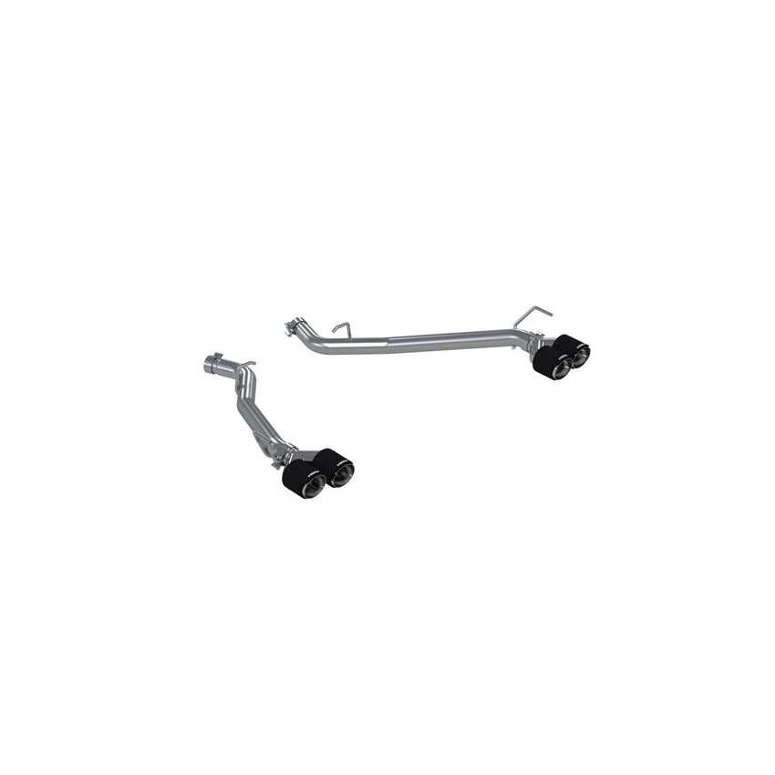 MBRP Exhaust S52033CF 2.5in. Axle-Back; Dual Rear Exit; T304; CF Tips