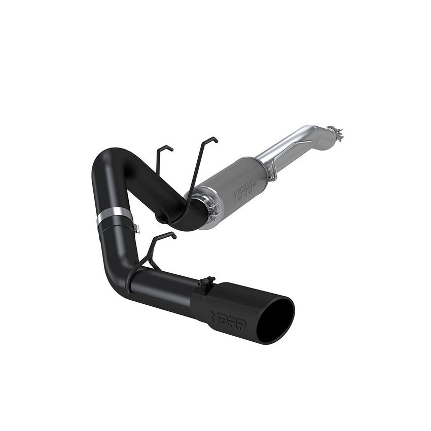 MBRP Exhaust S5247BLK 4in. Resonator-Back; Single Side Exit; Street Version; BLK