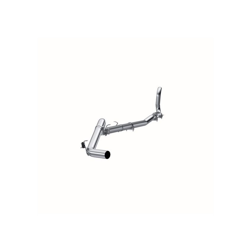 MBRP Exhaust S6150PLM 4in. Turbo Back; Single Side Exit; No Muffler; 4WD Only; AL