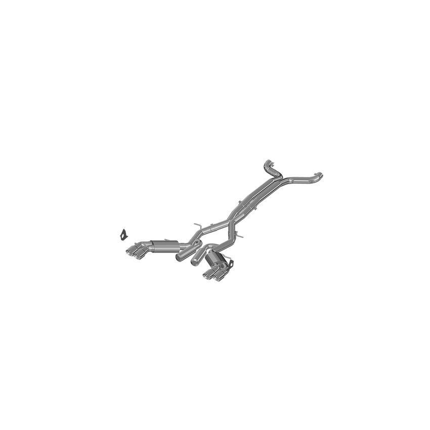 MBRP Exhaust S7032409 3in. Cat-Back; Dual Muffler; Dual Rear Exit; Quad Tip; Street; T409