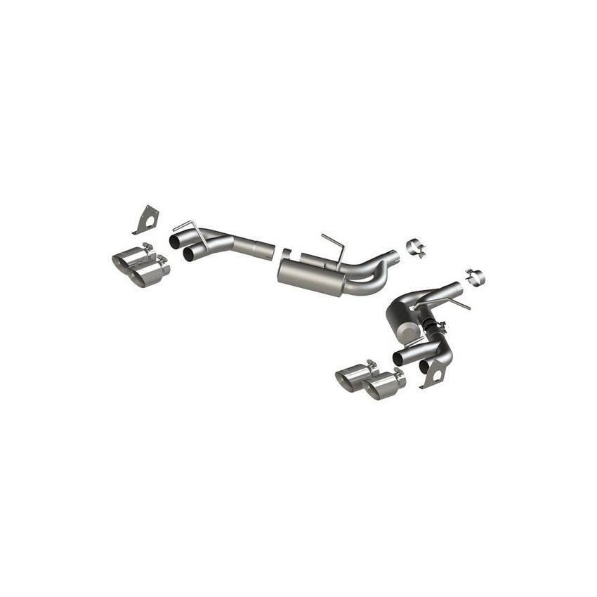 MBRP Exhaust S7039AL 2.5in. Axle-Back; Dual Rear Exit; Quad Tips; AL