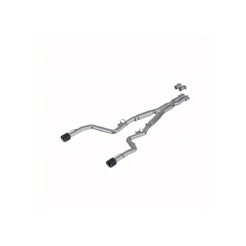 MBRP Exhaust S71173CF 3in. Cat-Back; Dual Rear Exit; Street Version; T304; Dual CF Tips