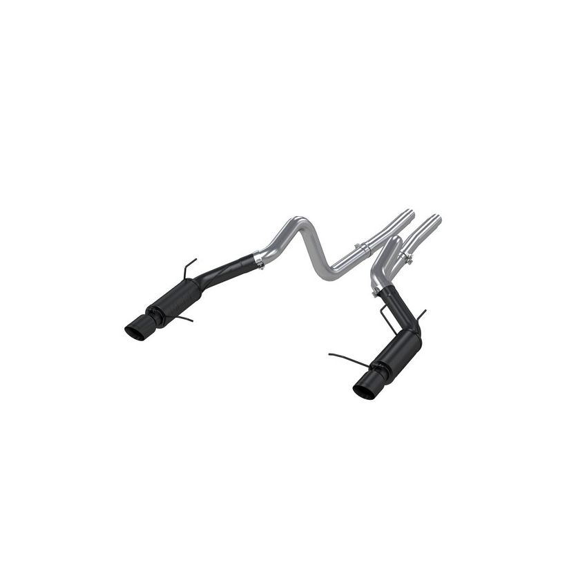 MBRP Exhaust S7264BLK 3in. Cat-Back; Dual Split Rear Exit; Race Version; BLK