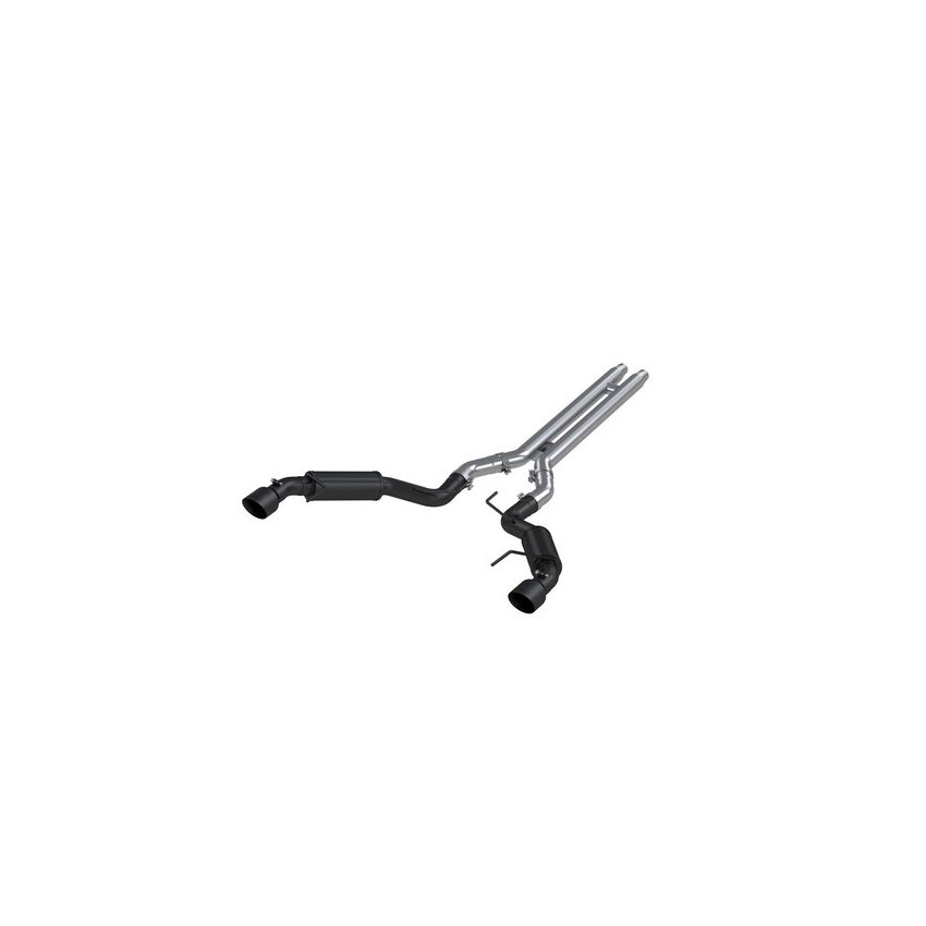 MBRP Exhaust S7278BLK 3in. Cat-Back; Dual Split Rear Exit; Race Version; BLK