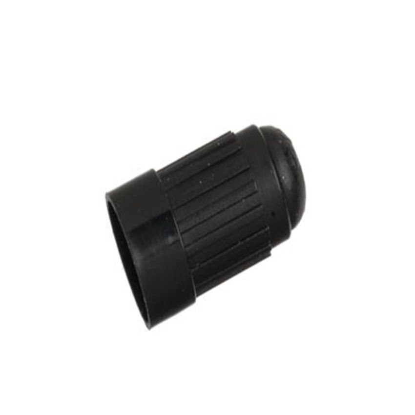 SCHRADER VALVES 20595 Long Black Plastic Sealing Valve Cap - 100 Pk