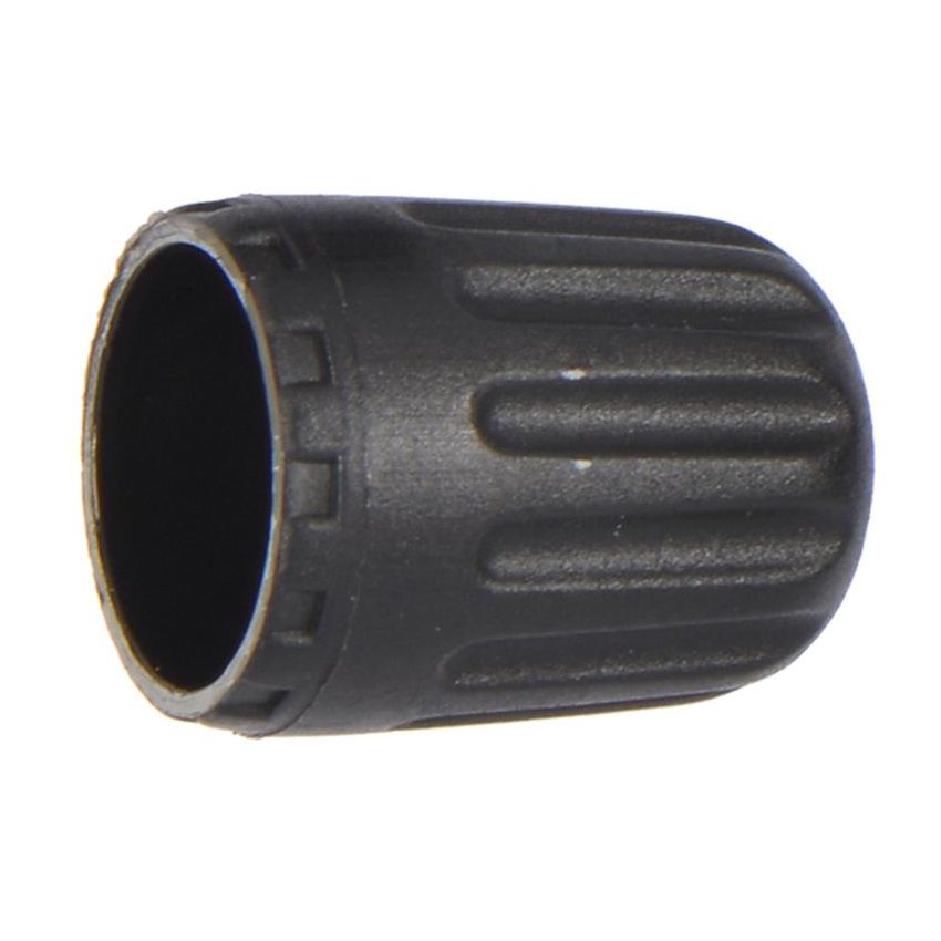 SCHRADER VALVES 21085 Black Plastic Sealing Valve Cap (Faraday) - 100 Pk